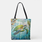 Tote Bag Tortue peinte (Dos)