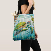 Tote Bag Tortue peinte (De près)