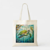 Tote Bag Tortue peinte (Dos)
