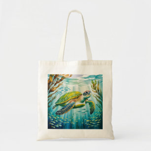 Tote Bag Tortue peinte
