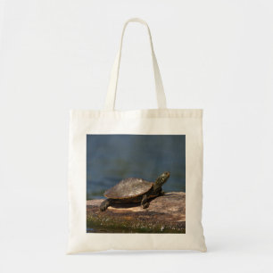 Tote Bag Tortue peinte sur un bûcher