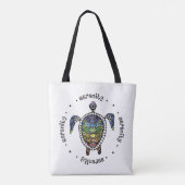 Tote Bag Tortue Sérénité Chakras (Dos)