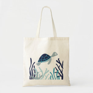 Tote Bag Tortue sous mer - mer