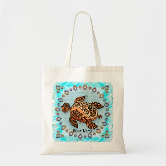 Tote Bag Tortue tribale (Devant)