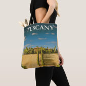 Tote Bag Toscane vintage, Italie Illustration (De près)