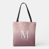 Tote Bag Tot personnalisé Rose tendance Parties scintillant (Dos)