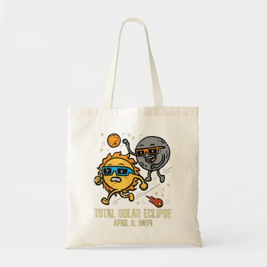 Tote Bag Total Éclipse Solaire 2024 Mignons Éclipse Solaire (Devant)