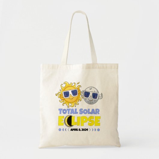 Tote Bag Total Éclipse Solaire 2024 Mignons Éclipse Solaire (Devant)