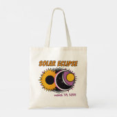 Tote Bag Total éclipse solaire 2025 pop art design (Dos)