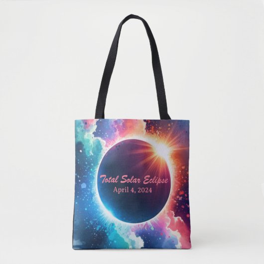 Tote Bag Total Éclipse solaire 8 avril 2024 Commémoratif (Devant)