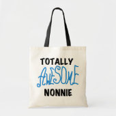 Tote Bag Totalement génial Nonnie Blue Text Tshirts et cade (Devant)