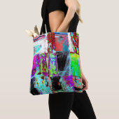 Tote Bag Tote – Abstract Grid (De près)