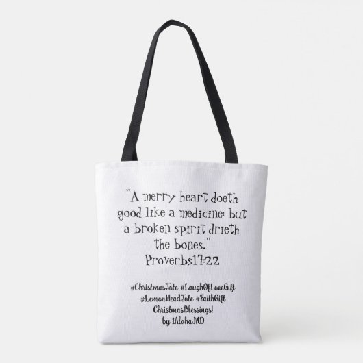 Tote Bag Tote Humor Heals LemonHead (Dos)