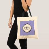 TOTE BAG TOTE_PERIWINKLE/WHITE/BLACK CHIC (Devant (produit))