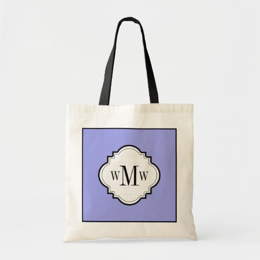TOTE BAG TOTE_PERIWINKLE/WHITE/BLACK CHIC (Devant)