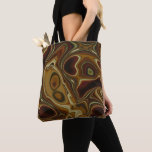 Tote Bag Totem<br><div class="desc">Totem : Art primitif abstrait dans des tons terreux d'orange,  marron,  vert et beige.</div>