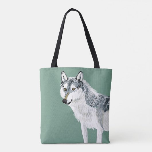 Tote Bag Totem Alberta Wolf (Dos)
