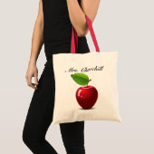 Tote Bag Totes pour enseignants - Pomme - SRF (Devant (produit))