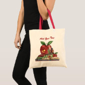 Tote Bag Totes pour enseignants - Ver de livre - SRF (Devant (produit))