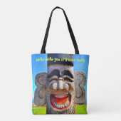 Tote Bag Totum Bois Souriez Tandis Que Vous Avez Encore Cit (Dos)