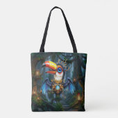 Tote Bag Toucan Steampunk au Clair de Lune. (Dos)
