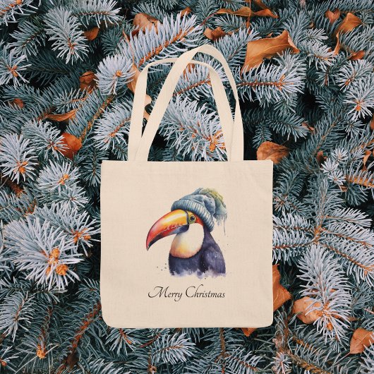 Tote Bag Toucan Winter Vibes, personnalisation