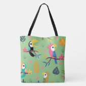 Tote Bag Toucans et perroquets (Dos)