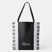 Tote Bag Touches et nom du piano (Devant)