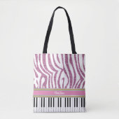 Tote Bag Touches Piano personnalisées Parties scintillant r (Devant)