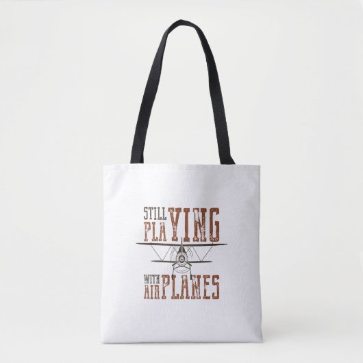 Tote Bag toujours voler jouer avec les avions (Devant)