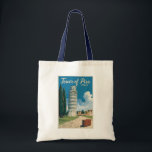 Tote Bag Tour de Pise Italie Voyage Art Vintage<br><div class="desc">Tour de Pise dans un style vectoriel. La Tour penchée de Pise,  ou simplement la Tour de Pise,  est le campanile,  ou clocher indépendant,  de la Cathédrale de Pise.</div>