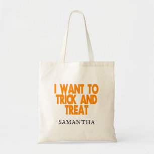 Tote Bag Tour de Trick or Treat d'Halloween personnalisé