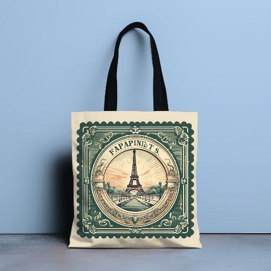 Tote Bag Tour Eiffel France Paris France Vert
