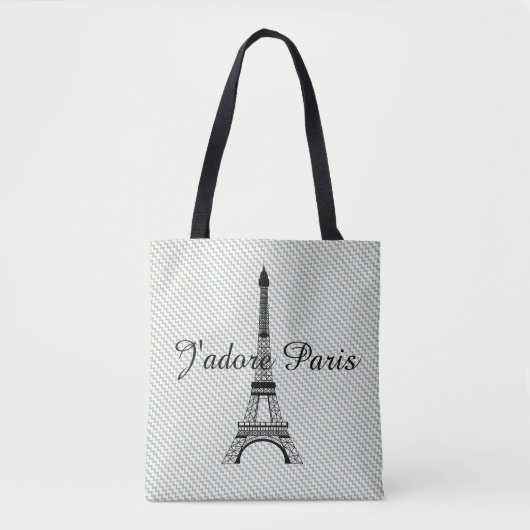 Tote Bag Tour Eiffel J'adore Paris (Devant)