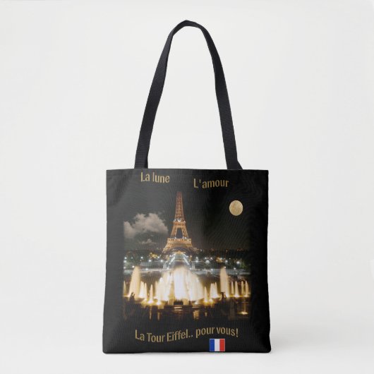 Tote Bag Tour Eiffel la nuit (Devant)