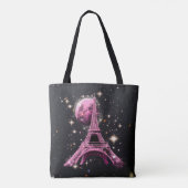 Tote Bag Tour Eiffel Nuit Lune (Dos)