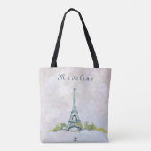 Tote Bag Tour Eiffel Paris Croquis en encre sur étincelle r (Dos)