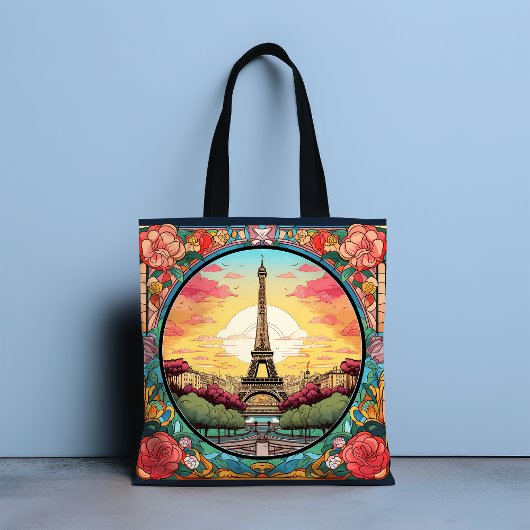 Tote Bag Tour Eiffel Paris Paris Floral