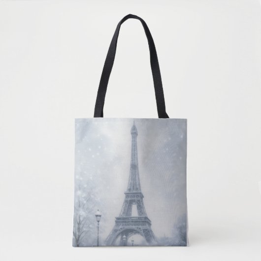 Tote Bag Tour Eiffel - Scène d'hiver Paris (Devant)
