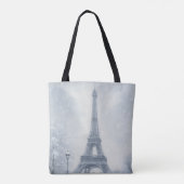 Tote Bag Tour Eiffel - Scène d'hiver Paris (Dos)