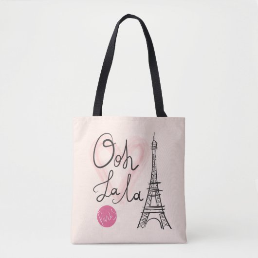 Tote Bag Tour Eiffel tiré par la main (Devant)