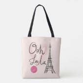 Tote Bag Tour Eiffel tiré par la main (Dos)