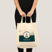 Tote Bag Tour Eiffel turquoise (Devant (produit))