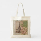 Tote Bag Tour Eiffel vintage Flush Paris Script (Dos)