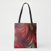 Tote Bag Tourbillon Abstrait rouge Iridescente (Devant)