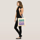 Tote Bag Tourbillon de nuage bleu et violet (Devant (modèle))
