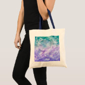Tote Bag Tourbillon de nuage bleu et violet (Devant (produit))