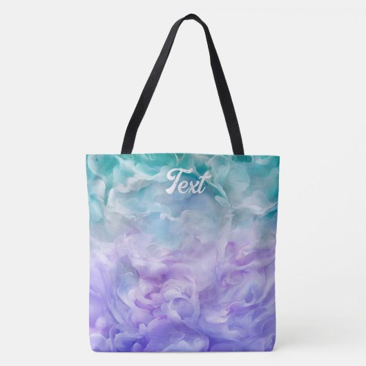Tote Bag Tourbillon de nuage bleu et violet (Devant)