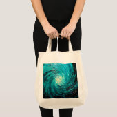 Tote Bag Tourbillon océan turquoise abstrait (Devant (produit))