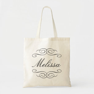 Tote Bag Tourbillonnant script bridesmaid cadeau personnali
